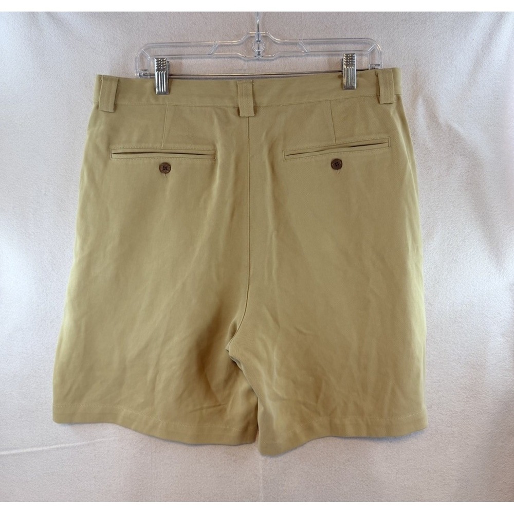 Tommy Bahama Relax Shorts Mens 100% Silk Pleated Khaki Chino Summer, Size 35 - Picture 2 of 7